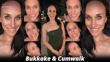 Bukkake & Cumwalk For Cum Dumpster Kali GIF