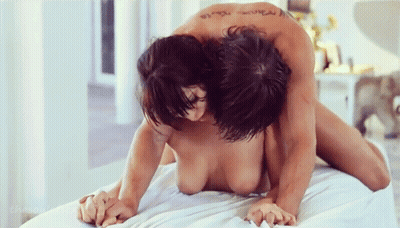 Couple Holding Hands, Natural Tits, Pronebone, Romantic Sex, Tattoo GIF