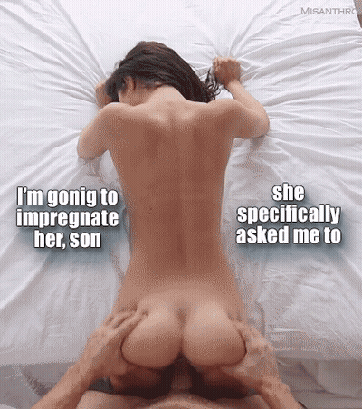 Cuckold Captions: Naked Woman Gives Blowjob To Man GIF