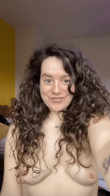 Curly Hair Hairy Pussy Tits GIF