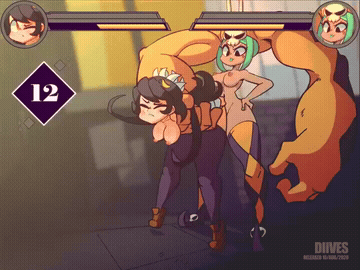 Filia, Cerebella - Everything Is Allowed In A Street Fight, Dumbass (Diives) [Skullgrils] GIF