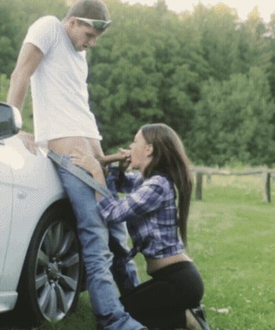 Give Me A Blowjob In The Back Of The Car GIF