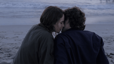 Hot Lips: A Sensual Encounter On The Beach GIF