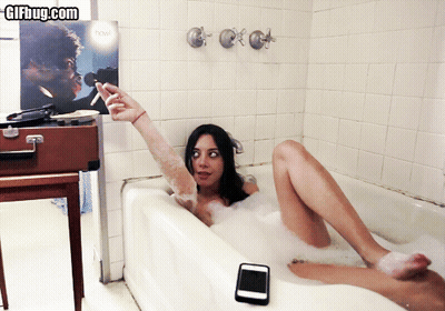 Hot Smoking Chick Gets Her Fetish On GIF