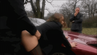 Hubby Watching Outdoor Wife GIF