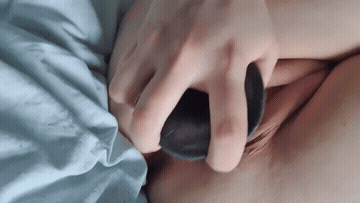 Huge Dildo Masturbating Wife GIF