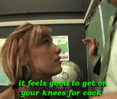 It Feels Good To Get On Your Knees For Cock Addicts GIF