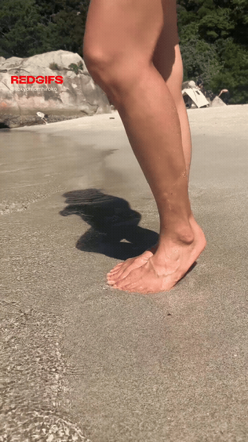 Japanese Mom So Classy On The Beach GIF