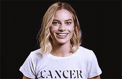 Margot Robbie's Aussie Blonde Celebrity Sexy Smile GIF