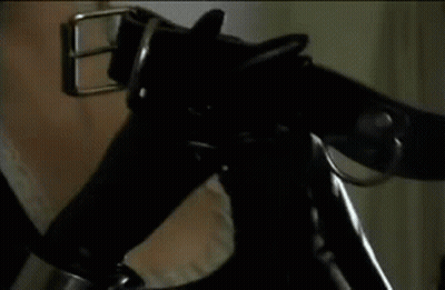 Petgirl's Black Leather Belt GIF