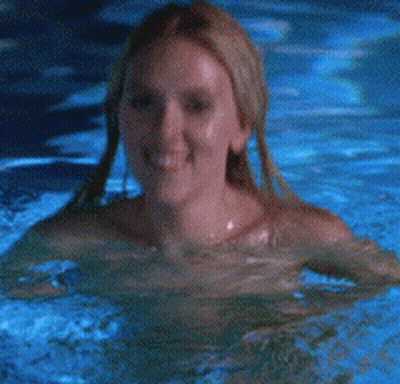 Sexy Scarlett Johansson In A Swimming Pool: Big Tits And Blonde Hair GIF