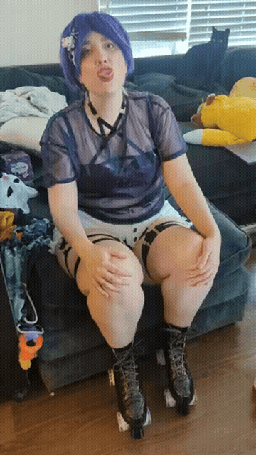 SFW Short Hair Shorts Vertical GIF