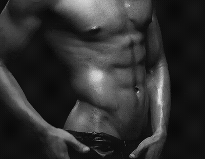 Solo Male's Steamy Shower Scene GIF