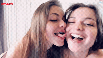 They Waste No Time Locking Tongues GIF