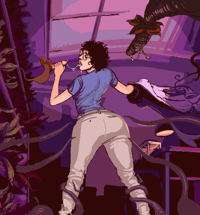 Wild Plant Ass With Glasses And Ripped Clothes GIF