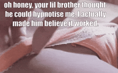 Your Little Brother Thought He Could Hypnotize Me GIF